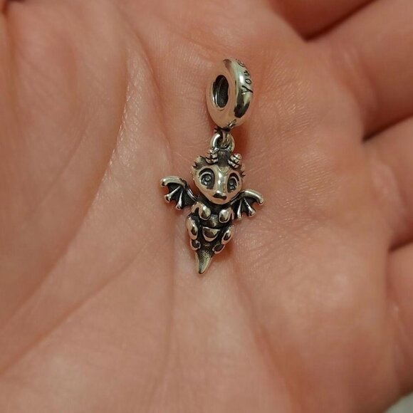 925 Sterling Silver Dragon Charm - Picture 3 of 8
